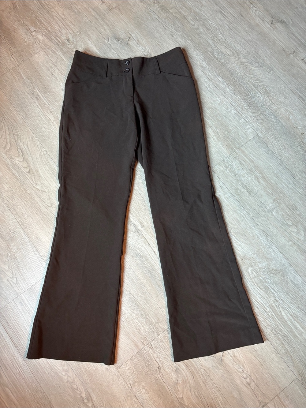 Tracy Evans Brown Wide-Leg Dress Pants